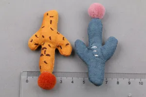 Süße Kaktus Plüsch DIY Haarschmuck Materialien, Stoff Bastelanhänger für Kinder Haarnadeln.