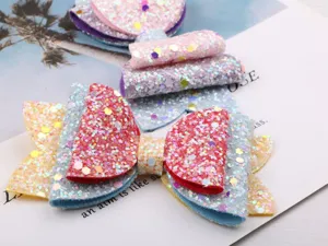 Bunte glitzernde Schleifen Haarnadeln für Kinder, funkelnde schöne Prinzessin Haaraccessoires.
