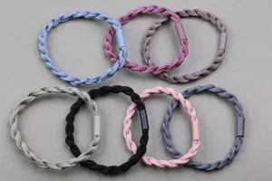 Colorful braided hair ties set, durable elastic hair bands for women and girls ponytail styling.