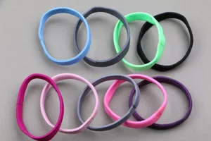Colorful elastic hair ties set, durable rubber bands for women ponytail styling and DIY hair crafts.