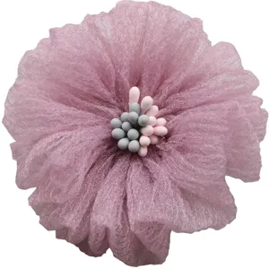 Rosa Mesh Stoff Blume DIY Haarzubehör Material und Schuh Tasche Dekoration Stück.