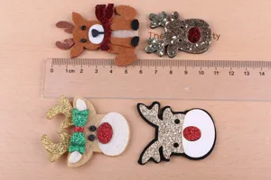 Weihnachten Rentier Filz DIY Haarspange Zubehör Material Detailansicht für Feiertag Handwerk.