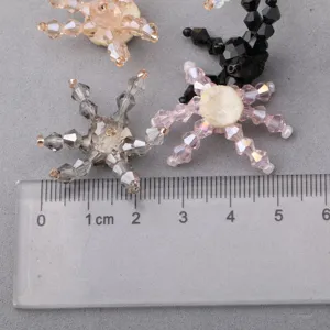 DIY Kristall Perlen Blumen Flicken Bastelzubehör mehrfarbige handgemachte Dekoration