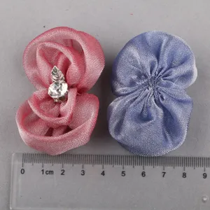 Handgemachte Stoffblumen Accessoires DIY Wolkengarn Dekor für Haarnadeln und Kleidung