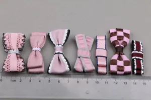 Süße Kinder Haarschleife Zubehör DIY bunte Bänder Set für Haarklammern Herstellung Detail