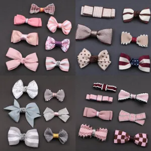 Handgefertigte Schleifen aus Ripsband für DIY Haarschmuck Hochwertige Stoffknoten für Bastelbedarf und Schmuckherstellung für Mädchen