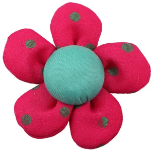 Handmade fabric five-petal flower DIY kids hair clip and clothing accessory charm