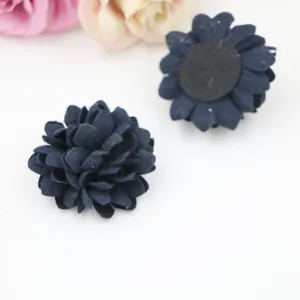 Dunkelblaue Mikrofaser Blumen DIY Zubehör für Haarschmuck, Handyhüllen und Kleidung Dekoration.