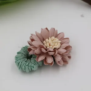 DIY Mikrofaser Blumen Zubehör handgemachte Kunstblume für Haarschmuck und Handyhülle 1Stk