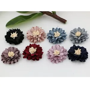 Mikrofaser Stoffblumen Zubehör für DIY Haarschmuck Handyhüllen und Schuhe Dekoration.