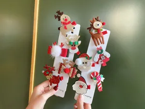 Weihnachten Kinder Haarklammern Set süße Rentier Haarnadeln festliche Haaraccessoires