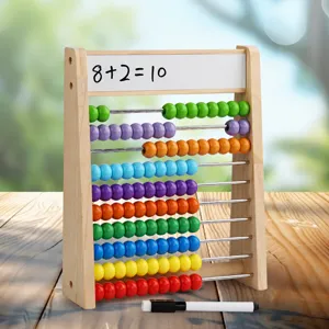 Children Wooden Counting Frame Abacus Montessori Math Educational Toy Colorful Beads Calculation Rack Kids Learning Tool
