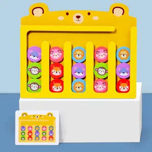 Wooden double-sided sliding puzzle game toy for kids logical thinking training cognitive toys