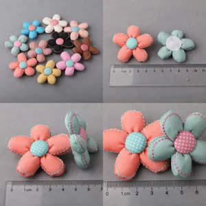 DIY fabric flower accessories handmade craft floral patches for clothing hair clips decor