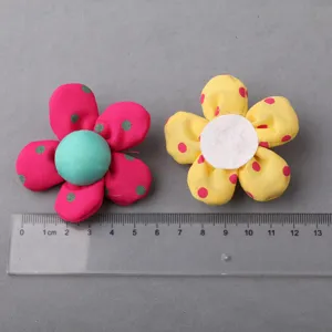 DIY fabric flower accessories polka dot handmade floral craft materials for sewing clothing decor