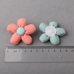 DIY handmade fabric flower accessories clothing hair clip headwear crafting material details
