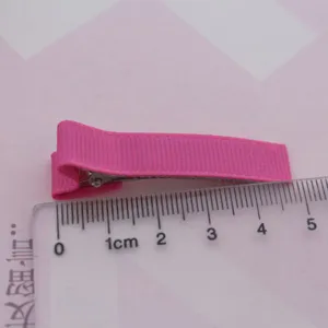 Rosa 5cm Ripsband halb umwickelte Krokodil Haarklammer DIY Haarzubehoer Material