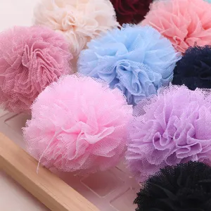 Bunte Tüll Netz Bälle DIY große Pompoms für Schuhe Taschen Haarschmuck Nähzubehör