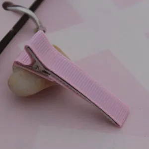 5cm rosa bandumwickelte krokodil haarklammer diy suesse haaraccessoires fuer den alltag