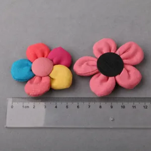 Handmade fabric flower accessories DIY craft floral appliques with measuring ruler for sewing