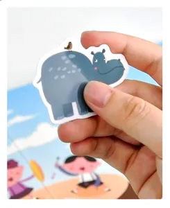 Kids early education cartoon hippo sticker toy quiet book accessory detail view cute