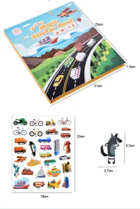 Kids early education magic sticker book Montessori quiet book puzzle toy size specification