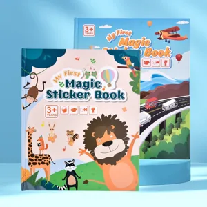 Educational Montessori Magic Jelly Quiet Sticker Book Toddler Magnetic Puzzle Toy Early Learning Book