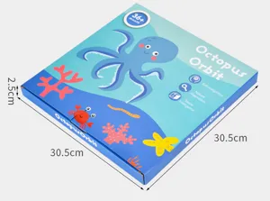 Wooden octopus maze puzzle toy for kids early education brain training detail view box.