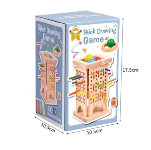 Wooden stick drawing game toy for kids, early education puzzle balance concentration training.