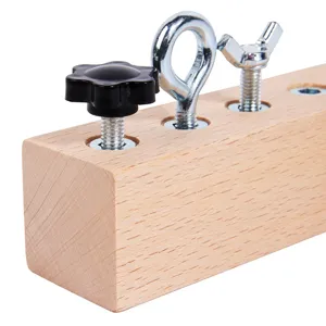 Montessori wooden screw toy set for kids early learning hand-eye coordination training.
