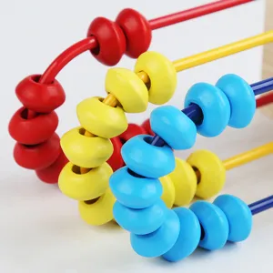 Wooden bead maze counting toy for kids, colorful math educational toy, primary school main