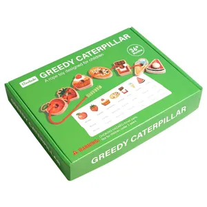 Juguete de cordones de oruga de madera Montessori educativo juego para niños vista principal