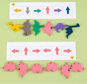 Kids Dinosaur Math Cognitive Wooden Sorting Toy Early Education Matching Puzzle Game