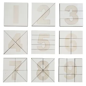 Montessori children digital split puzzle early education math toy training block set