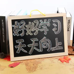 Wooden Childrens Drawing Board Hanging Magnetic Blackboard Kids Educational Writing Toy With Hanging Rope