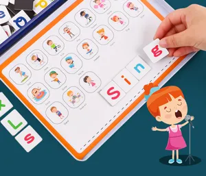 Children early education magnetic spelling word game alphabet cognitive English puzzle toy.