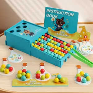 Houten Educatief Kralen Matching Logica Training Speelgoed Kleur Cognitie Vroeg Leren Puzzel Spel Voor Kinderen
