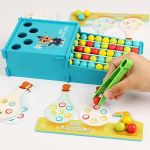 Kinderen houten clip kralen spel kleur matching logisch denken vroeg educatief speelgoed.