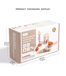 Wooden musical instrument toy set infant early education percussion instruments box packaging