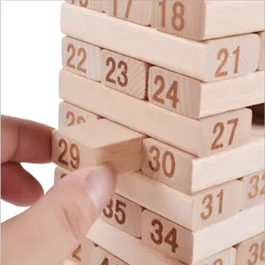 Gioco di torre in legno set di blocchi impilabili per bambini e adulti gioco da tavolo