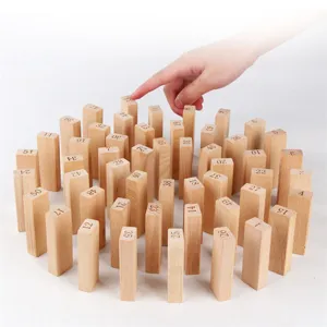 Gioco di blocchi impilabili in legno per bambini e adulti, torre educativa con numeri.