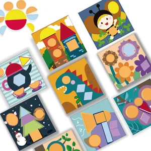 Wooden Educational Shape Matching Puzzle Kids Early Learning Tangram Brain Teaser Toys For Boys And Girls