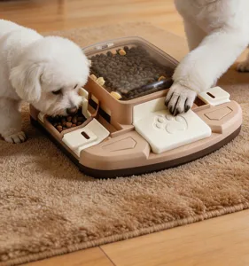 Gamelle anti glouton chien jouet interactif puzzle pour animaux avec distributeur de friandises.