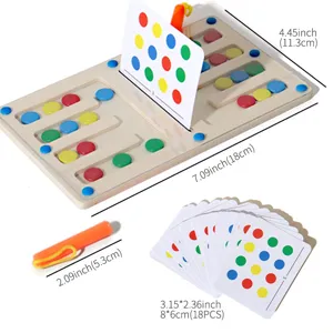 Juguete laberinto de clasificación de colores magnético de madera con lápiz para niños pequeños