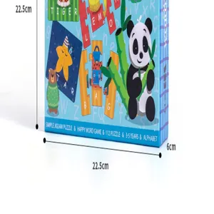 Kids educational spelling word puzzle wooden toy set for early learning development kids