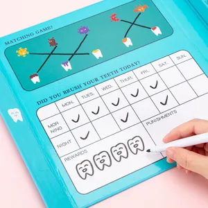 Kids dental habit reward chart magnetic tooth brushing tracker educational toy matching game board