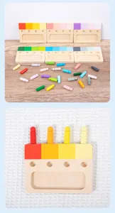 Montessori wooden color sorting toy early education educational board for kids learning match