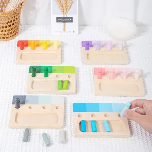 Montessori Wooden Color Sorting Board Sensory Educational Toy for Kids Toddlers