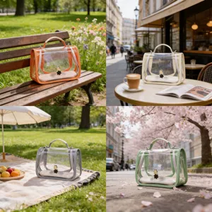 Portable Transparent Bird Carrier Bag Breathable Parrot Travel Cage With Perch And Tray For Small Birds