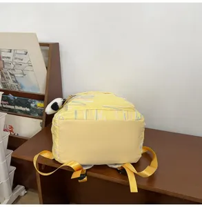 Niedlicher gelber Mini Rucksack für Mädchen Freizeit Tagesrucksack Detailansicht Schultasche